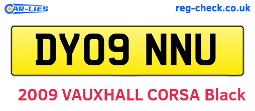 DY09NNU are the vehicle registration plates.
