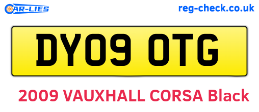 DY09OTG are the vehicle registration plates.