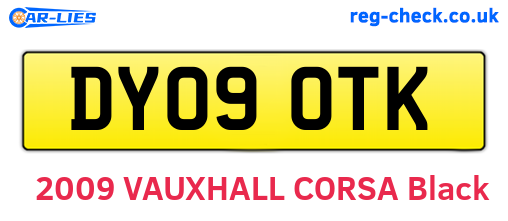 DY09OTK are the vehicle registration plates.