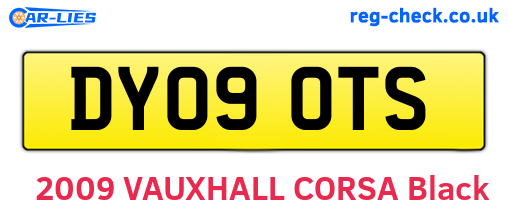 DY09OTS are the vehicle registration plates.