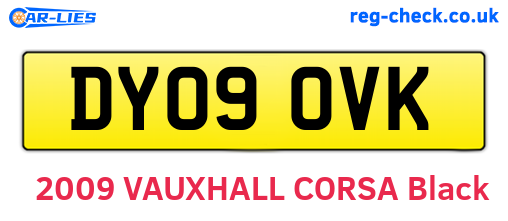 DY09OVK are the vehicle registration plates.