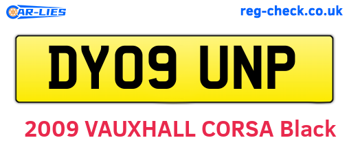 DY09UNP are the vehicle registration plates.