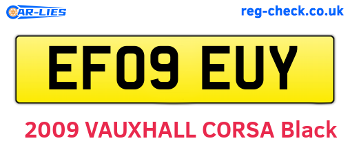 EF09EUY are the vehicle registration plates.
