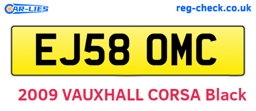 EJ58OMC are the vehicle registration plates.