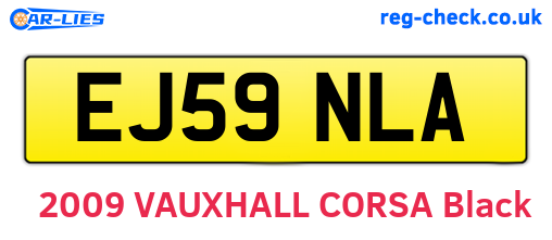 EJ59NLA are the vehicle registration plates.