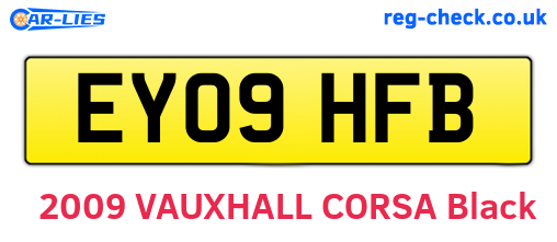 EY09HFB are the vehicle registration plates.