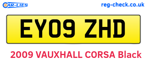 EY09ZHD are the vehicle registration plates.