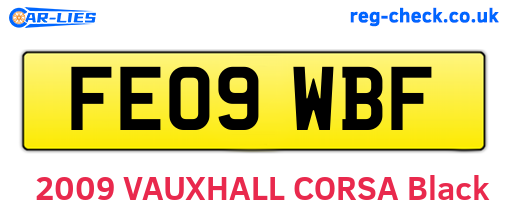 FE09WBF are the vehicle registration plates.