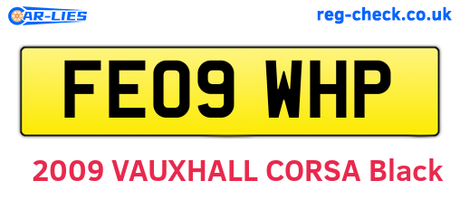 FE09WHP are the vehicle registration plates.