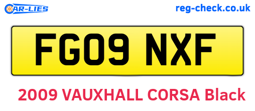 FG09NXF are the vehicle registration plates.