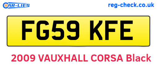 FG59KFE are the vehicle registration plates.