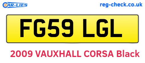 FG59LGL are the vehicle registration plates.