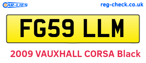 FG59LLM are the vehicle registration plates.