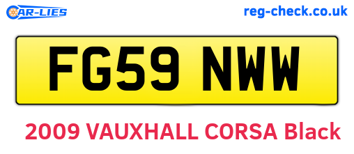 FG59NWW are the vehicle registration plates.