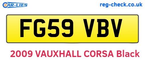 FG59VBV are the vehicle registration plates.
