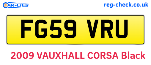 FG59VRU are the vehicle registration plates.