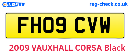 FH09CVW are the vehicle registration plates.