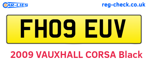 FH09EUV are the vehicle registration plates.