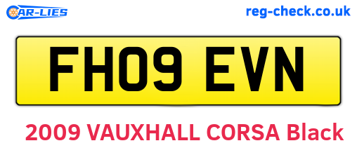 FH09EVN are the vehicle registration plates.
