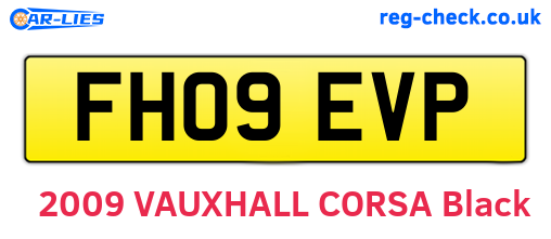FH09EVP are the vehicle registration plates.