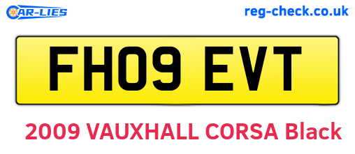 FH09EVT are the vehicle registration plates.