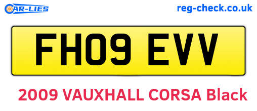 FH09EVV are the vehicle registration plates.