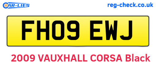 FH09EWJ are the vehicle registration plates.