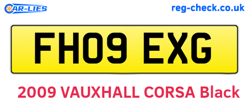 FH09EXG are the vehicle registration plates.