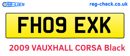 FH09EXK are the vehicle registration plates.
