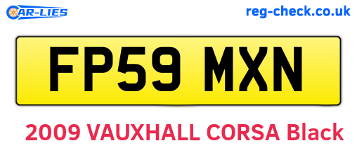 FP59MXN are the vehicle registration plates.