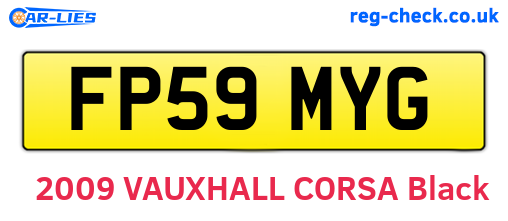 FP59MYG are the vehicle registration plates.