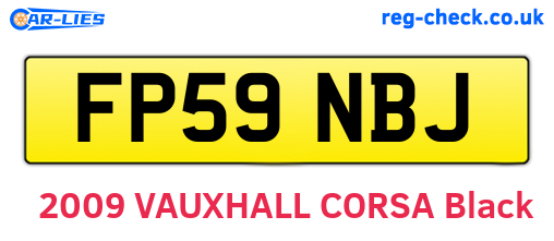 FP59NBJ are the vehicle registration plates.