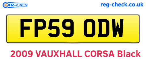 FP59ODW are the vehicle registration plates.