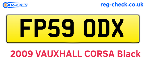 FP59ODX are the vehicle registration plates.