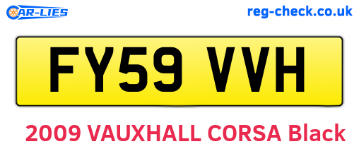 FY59VVH are the vehicle registration plates.