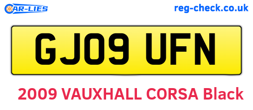 GJ09UFN are the vehicle registration plates.