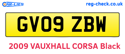 GV09ZBW are the vehicle registration plates.
