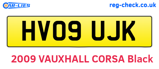 HV09UJK are the vehicle registration plates.