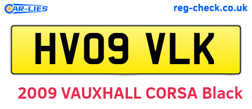 HV09VLK are the vehicle registration plates.