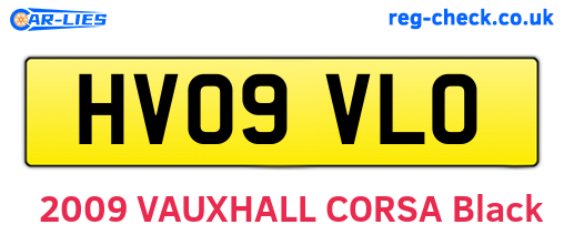 HV09VLO are the vehicle registration plates.