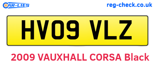HV09VLZ are the vehicle registration plates.