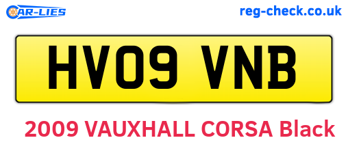 HV09VNB are the vehicle registration plates.
