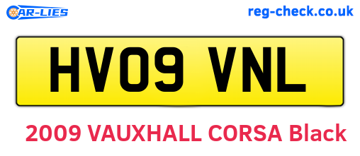 HV09VNL are the vehicle registration plates.