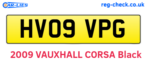 HV09VPG are the vehicle registration plates.