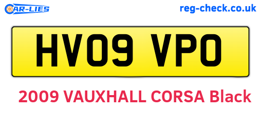 HV09VPO are the vehicle registration plates.