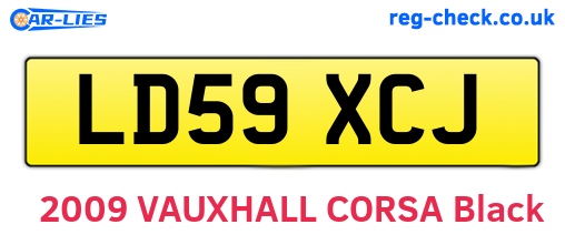 LD59XCJ are the vehicle registration plates.