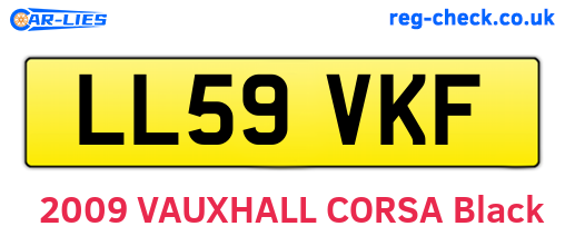 LL59VKF are the vehicle registration plates.