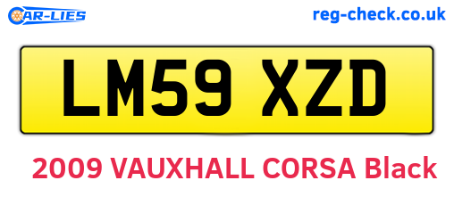 LM59XZD are the vehicle registration plates.