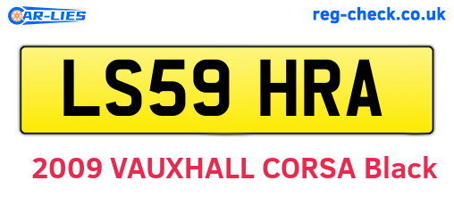 LS59HRA are the vehicle registration plates.