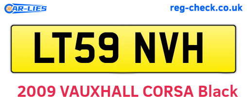 LT59NVH are the vehicle registration plates.